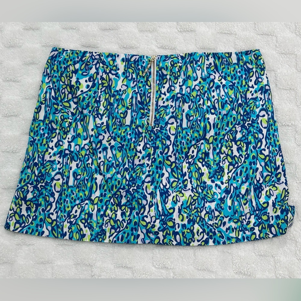Lilly Pulitzer Ella Skort It's A Stretch Giraffes sz  14Bamboo zipper pull charm - Picture 4 of 11